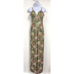 Dress the Population Sequined Color Block Jumpsuit Size 2